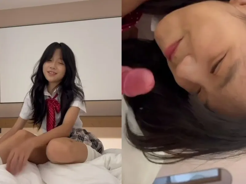 Em loli dễ thương liếm chuối biến em thành con đào nứng p1